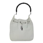 Pre-owned Leather gucci-bags Gucci Vintage , White , Dames