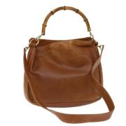 Pre-owned Leather gucci-bags Gucci Vintage , Brown , Dames