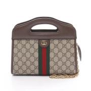 Pre-owned Leather gucci-bags Gucci Vintage , Beige , Dames