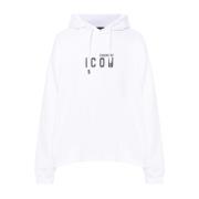 Witte hoodie met logoprint Dsquared2 , White , Heren