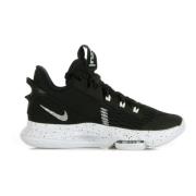 Hoge Top Basketbalschoenen Zwart/Zilver/Wit Nike , Black , Dames