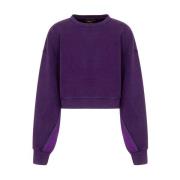 Fleece Crop F**k , Purple , Dames