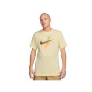 Casual Heren T-shirt Nike , Beige , Heren