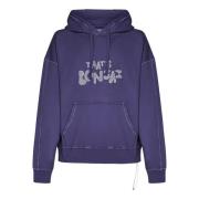 Paarse Geborduurde Logo Hoodie Aw24 Bonsai , Purple , Heren