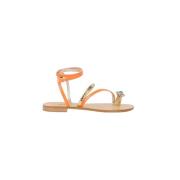 Flat Sandals Emanuela Caruso , Orange , Dames