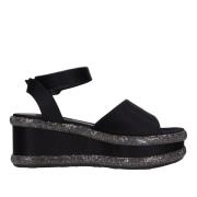 Met Hak Zwart Casadei , Black , Dames