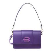 Purple leather shoulder bag Baldinini , Purple , Dames