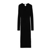 Zwarte Elegante Jurken Calvin Klein , Black , Dames