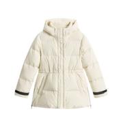 Middelgrote Pufferjas Woolrich , Beige , Dames