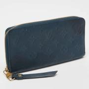 Pre-owned Leather wallets Louis Vuitton Vintage , Blue , Dames