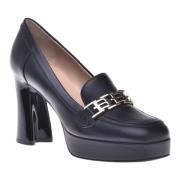 Loafers in black leather Baldinini , Black , Dames