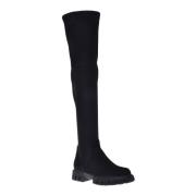 Boots in black eco-leather and suede Baldinini , Black , Dames