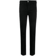 Zwarte Mid-Rise Slim-Fit Jeans Emporio Armani , Black , Dames