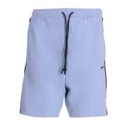 Blauwe Casual Shorts 100% Katoen Hugo Boss , Blue , Heren