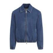 Blauwe Denimjack voor Mannen Ami Paris , Blue , Heren