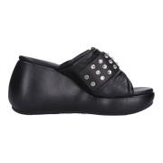 Met hak zwart Casadei , Black , Dames