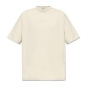 T-shirt met geborduurd logo Balenciaga , Beige , Heren