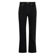 Flared Boot-Cut Jeans met Metalen Details Tory Burch , Black , Dames