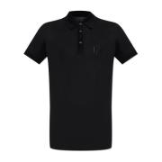 Katoenen polo met logo Dolce & Gabbana , Black , Heren