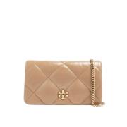 Diamantquilt Schoudertas Tory Burch , Beige , Dames