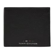 Zwarte Leren Binnen Zak Portemonnee Tommy Hilfiger , Black , Heren