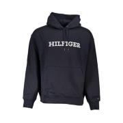 Stijlvol Fleece-gevoerd Hoodie Blauw Tommy Hilfiger , Blue , Heren