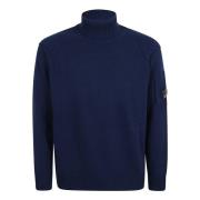 Blauwe Trui Verhoog Stijl Aw24 C.p. Company , Blue , Heren