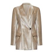 Elegante Beige Jas Brunello Cucinelli , Beige , Dames