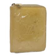 Pre-owned Leather wallets Louis Vuitton Vintage , Beige , Dames