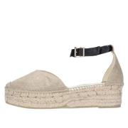 Espadrilles met hak Goud Espadrilles , Beige , Dames