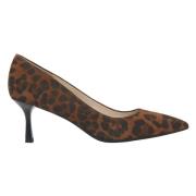 Velours luipaardprint pumps voor dames met puntige neus Estro , Multic...