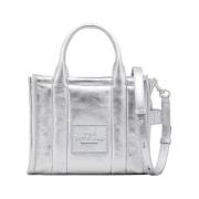 Metallic Kleine Tote Tas - Zilver Marc Jacobs , Gray , Dames