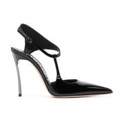 Super Blade Melody Zwart Lakleren Pumps Casadei , Black , Dames