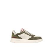 Tennisgeïnspireerde Sneakers in Crème Groen en Roze Ghoud , Green , Da...