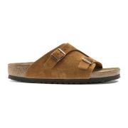 Platte Sandalen, Zurich Mink Bruine Moccasin Birkenstock , Brown , Dam...