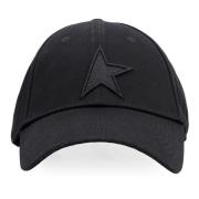 Logo Baseball Cap met Front Patch Golden Goose , Black , Heren