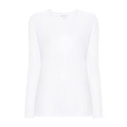 Hoge Maat Jersey Lange Mouw T-Shirt James Perse , White , Dames