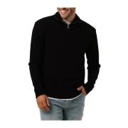 Heren Zwarte Half Zip Trui The GoodPeople , Black , Heren