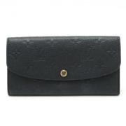 Pre-owned Leather wallets Louis Vuitton Vintage , Black , Dames