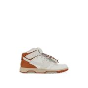 Casual leren sneakers voor heren Off White , Multicolor , Heren