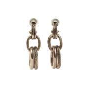 Pre-owned Silver earrings Hermès Vintage , Gray , Dames