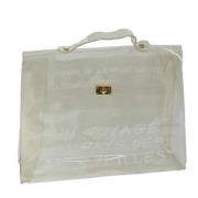 Pre-owned Canvas handbags Hermès Vintage , White , Dames