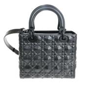 Pre-owned Leather handbags Louis Vuitton Vintage , Black , Dames