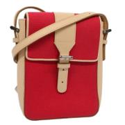 Pre-owned Leather shoulder-bags Burberry Vintage , Red , Dames