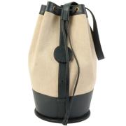 Pre-owned Canvas shoulder-bags Hermès Vintage , Beige , Dames