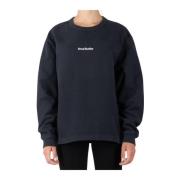 Zwarte Katoenen Sweatshirt Moderne Vrouw Acne Studios , Black , Dames