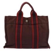 Pre-owned Canvas handbags Hermès Vintage , Red , Dames