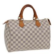 Pre-owned Canvas louis-vuitton-bags Louis Vuitton Vintage , White , Da...