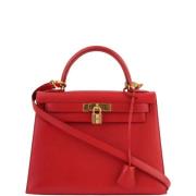 Pre-owned Canvas handbags Hermès Vintage , Red , Dames