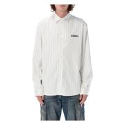 Klassieke Pinstripe Overhemd Off White Misbhv , Beige , Heren